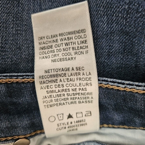 Joes Jeans Jamie Skinny Mid Rise Raw Hem Stretch Blue Jeans Size 25 28x28 - Picture 8 of 10